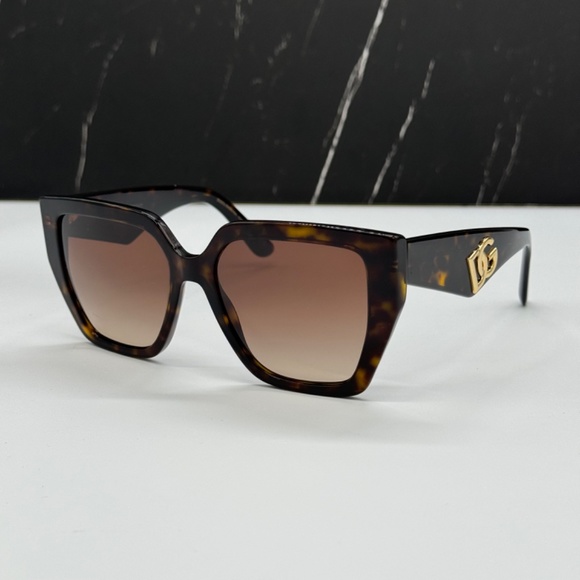 NEW DOLCE&GABBANA DG4438 502/13 WOMEN SUNGLASSES DG4438 50213 BROWN EYEWEAR - Picture 4 of 11